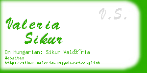 valeria sikur business card